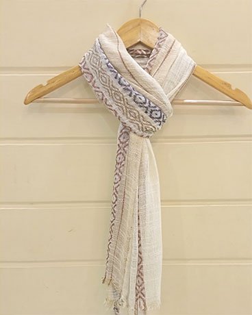 Cotton with Embroidery Scarf for Men